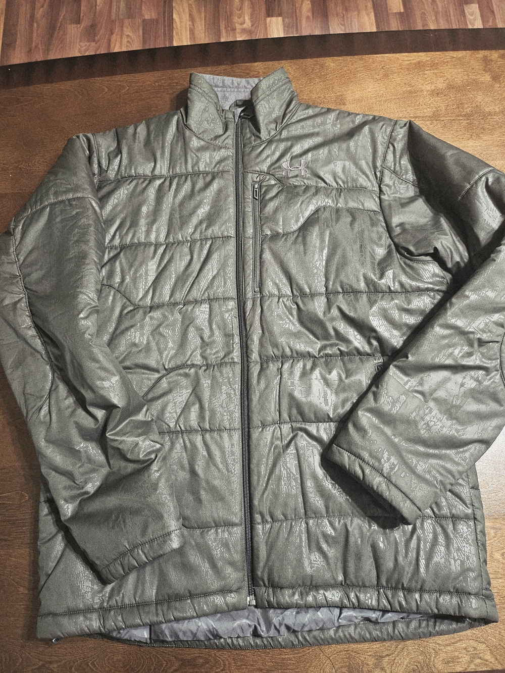 Under Armour Men's Olive Green Quilted Puffer Jacket Size Large
